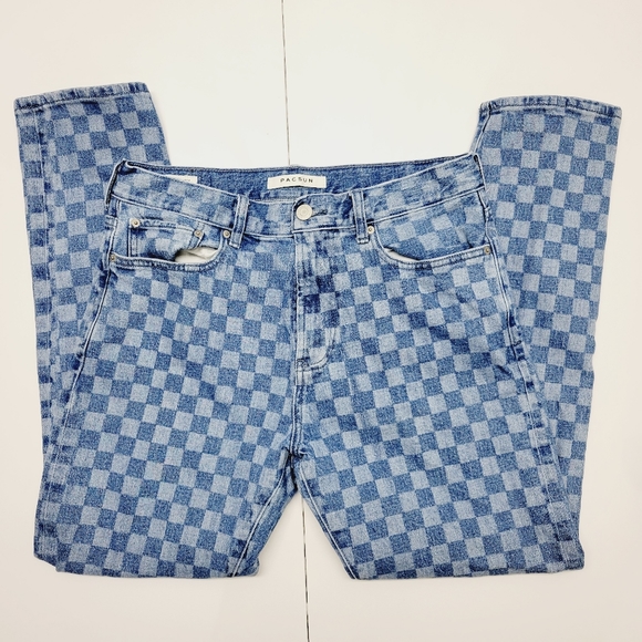 Pacsun Slim Taper Comfort Stretch Blue Faded Mens Denim Jeans 32x32 - Picture 1 of 12